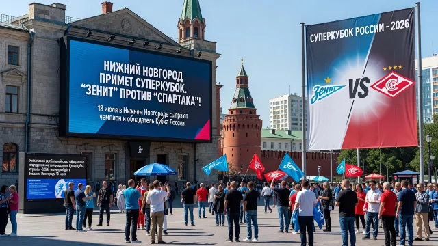 Нижний Новгород примет Суперкубок. «Зенит» против «Спартака»!
